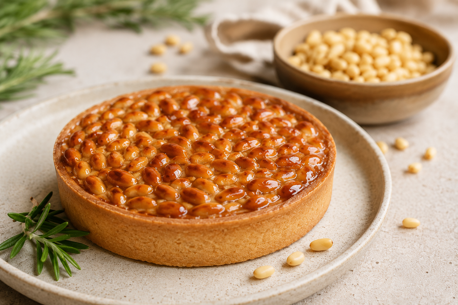 La véritable tarte aux pignons provençale
